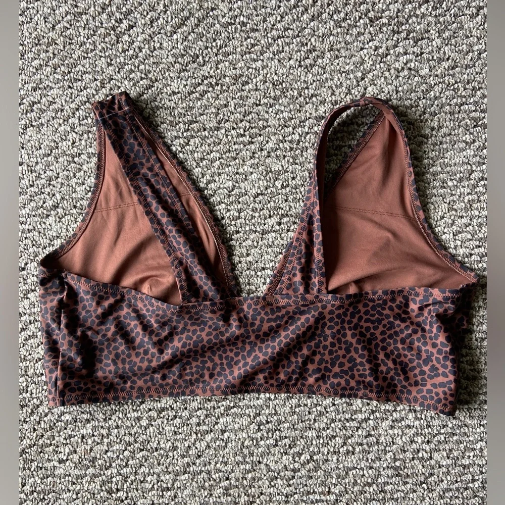 Old Navy Brown And Black Animal Print Bikini Top - Picture 6 of 7